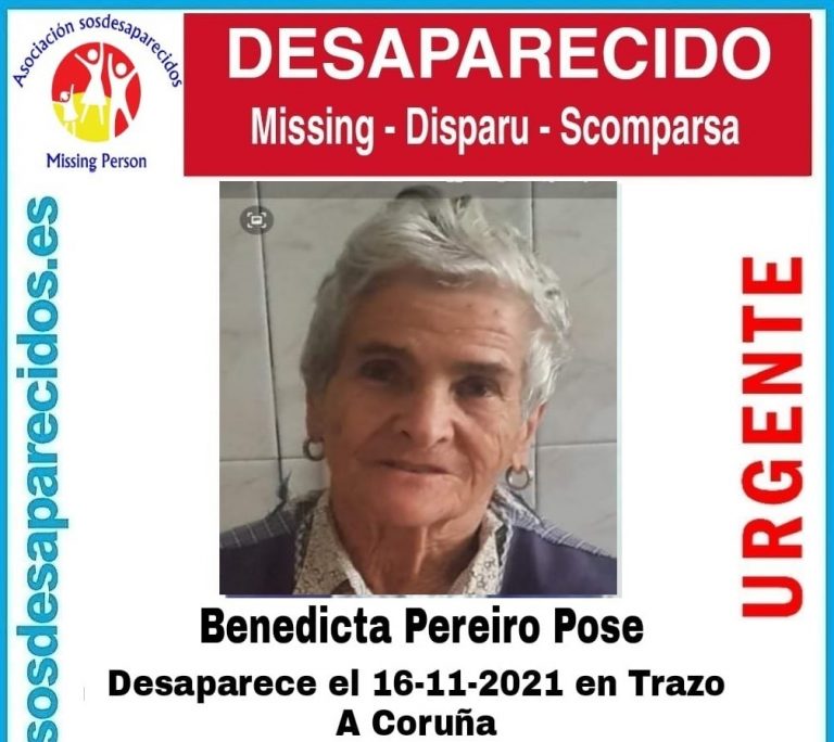 Buscan a una mujer de 77 años desaparecida en Trazo desde el martes