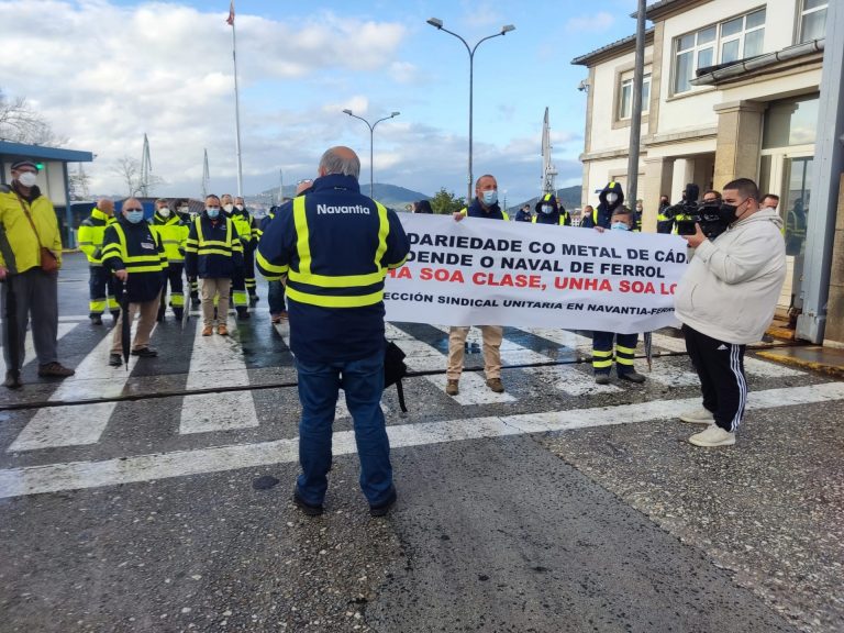 Operarios de Navantia y de la industria auxiliar de Ferrol se solidarizan con los trabajadores del metal de Cádiz