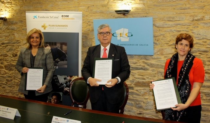 La CEG trabajará con la Fundación La Caixa y CEOE para la inserción laboral de colectivos vulnerables