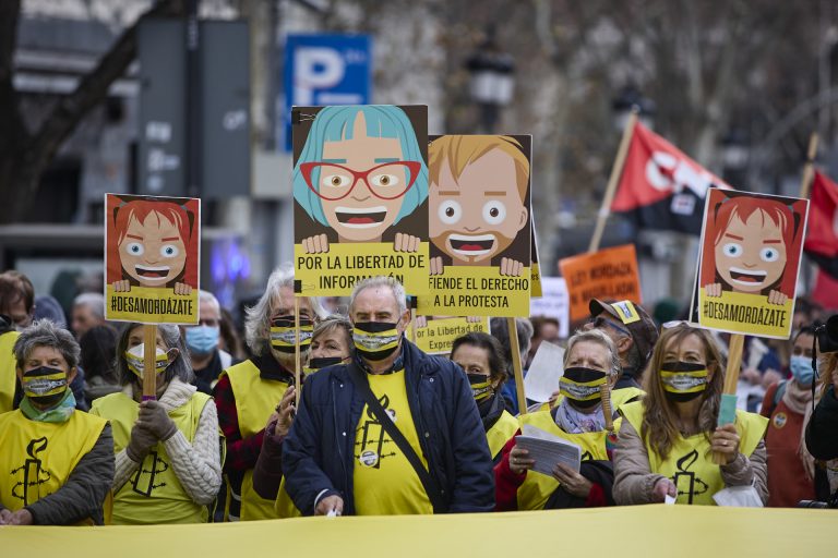 Más de 20 manifestaciones en España critican la «insuficiente» reforma de la Ley Mordaza: «Exigimos la derogación total»