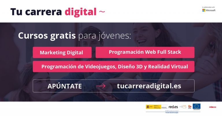 El programa gratuito ‘Tu Carrera Digital’ formará a más de 350 gallegos de 16 a 29 años a partir de abril