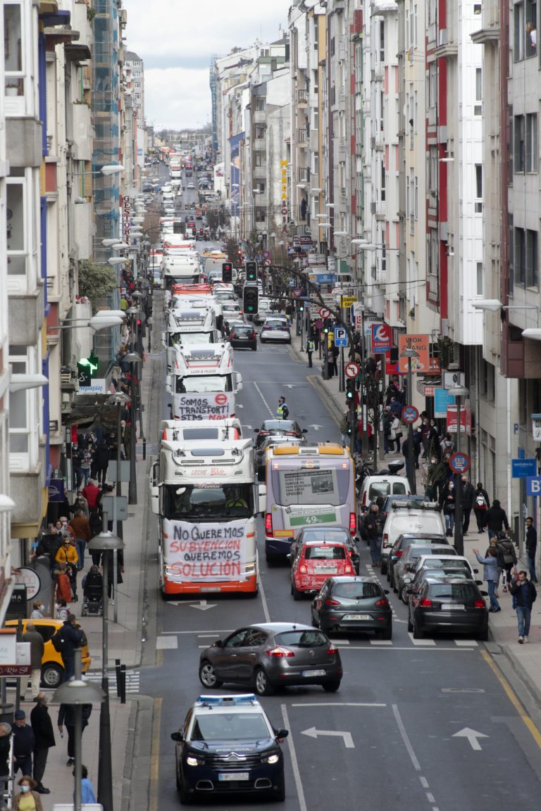 Transportistas de Lugo asumen unas «pérdidas cuantiosas» por la huelga del transporte