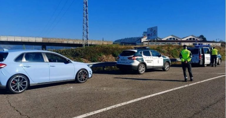 Interceptado a 213 km/h un conductor en la autovía A-52 en Allariz (Ourense)