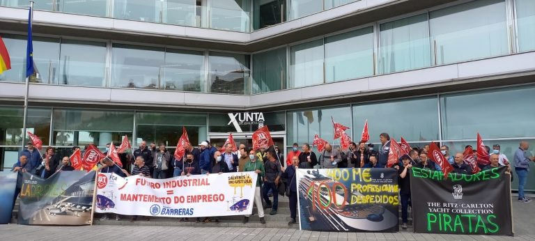 Trabajadores de Barreras insisten en reclamar una solución para el astillero que suponga el mantenimiento del empleo