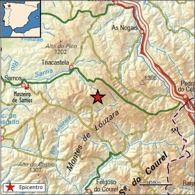 Registrado un temblor de magnitud 2,3 en Triacastela