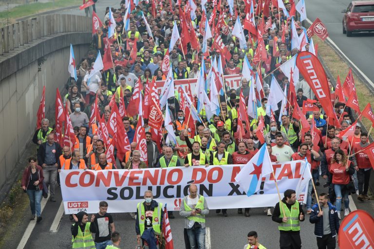 Los trabajadores del metal de la provincia de A Coruña amplían la huelga seis nuevas jornadas en demanda de un convenio