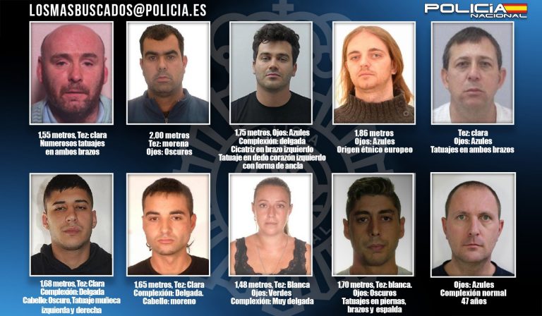 La Policía lanza una campaña con ‘los diez más buscados’ por asesinato, narcotráfico o abusos sexuales