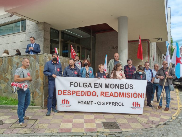 La CIG destaca el «éxito» de la huelga en líneas de Monbus entre A Coruña y Ferrol contra el «deterioro» del servicio