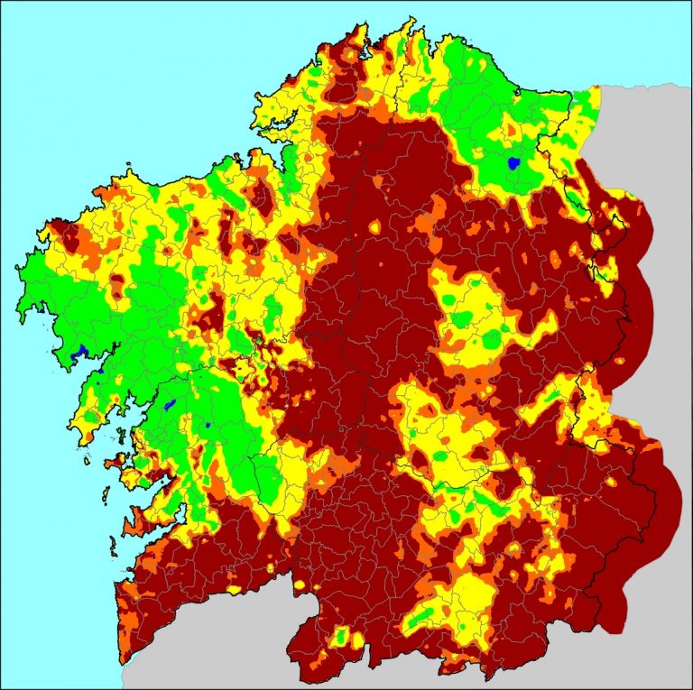 El riesgo de incendio es extremo en gran parte de Lugo y Ourense y sur de Pontevedra este viernes