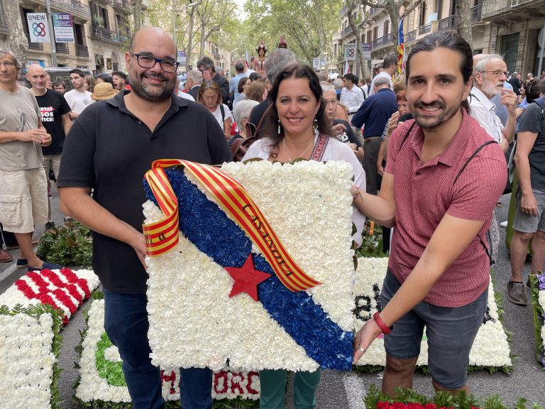El BNG felicita al pueblo catalán por la Diada, en la que participan Ana Miranda y Rubén Cela