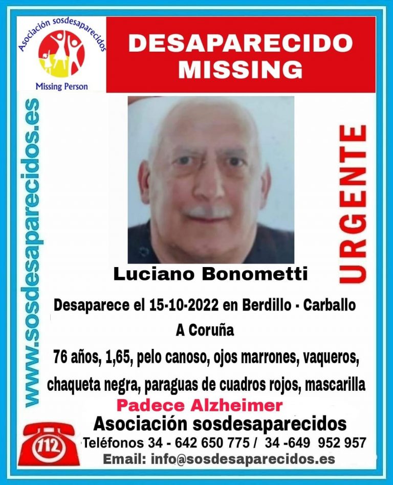 Localizan con vida a 500 metros de su casa al hombre de 76 años desaparecido el sábado en Carballo