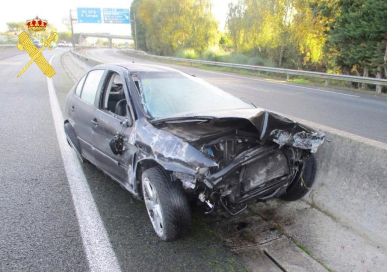 Fallece un conductor tras chocar contra la mediana y salir despedido del vehículo en la AP-9F, en Ferrol