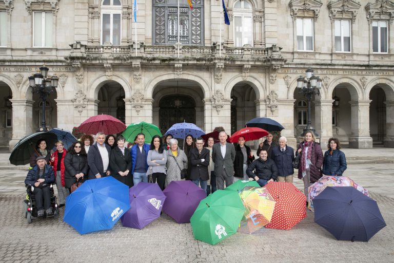 A Coruña se llenará de paraguas de colores el 3 de diciembre en apoyo a las personas con diversidad funcional