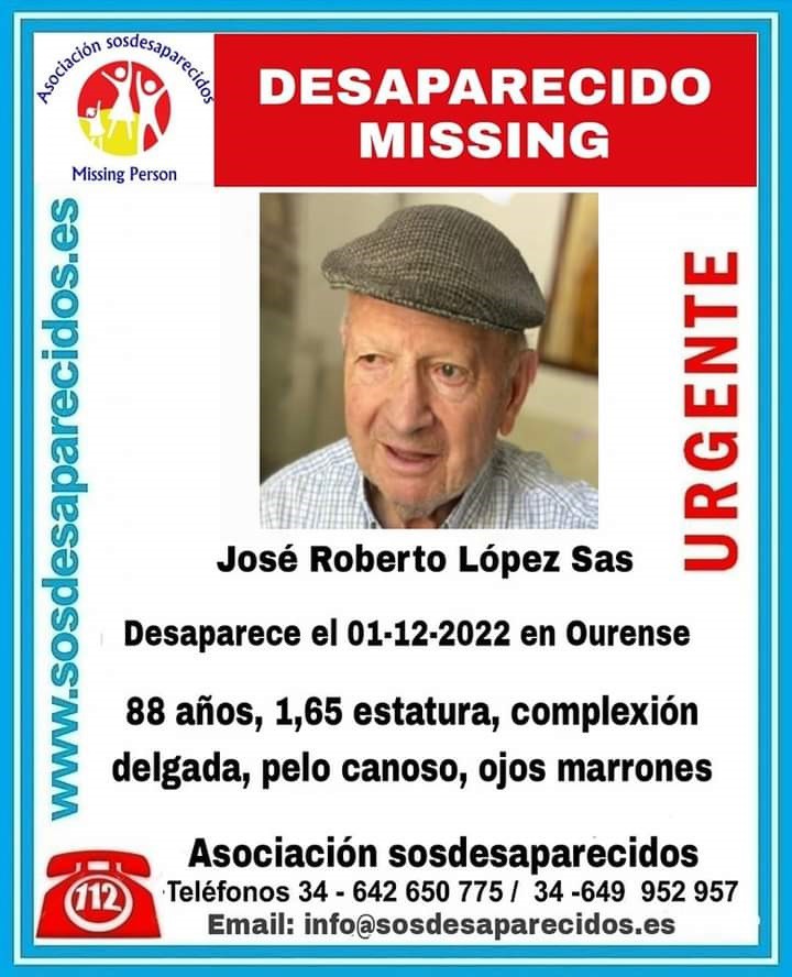 Buscan a un hombre de 88 años desparecido desde el jueves en OUrense