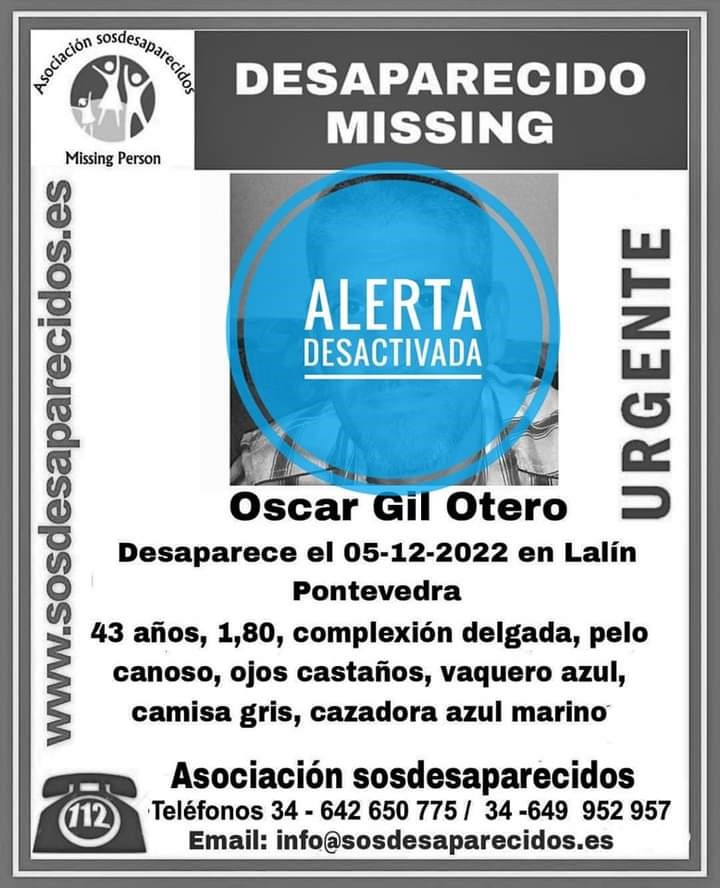 Localizado en Santiago de Compostela el hombre de 43 años desaparecido en Lalín desde el lunes