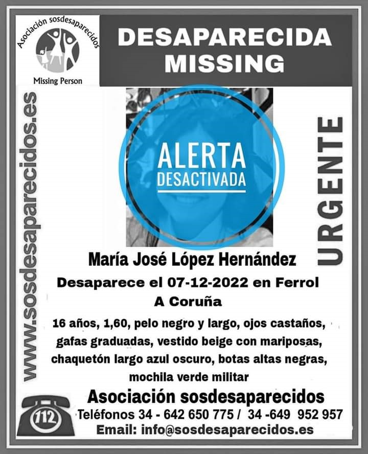 Localizan en buen estado a la menor de edad que estaba desaparecida desde el miércoles en Ferrol