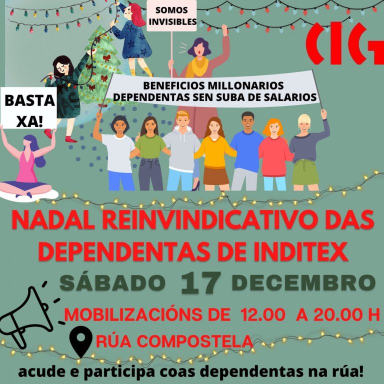 Trabajadores de Inditex se manifiestan este sábado en A Coruña para reclamar mejoras salariales