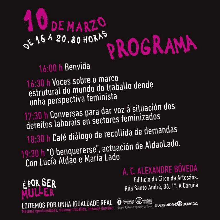 La Diputación de A Coruña lanza el 8 de marzo la campaña ‘Es por ser mujer’ para denunciar la discriminación de género