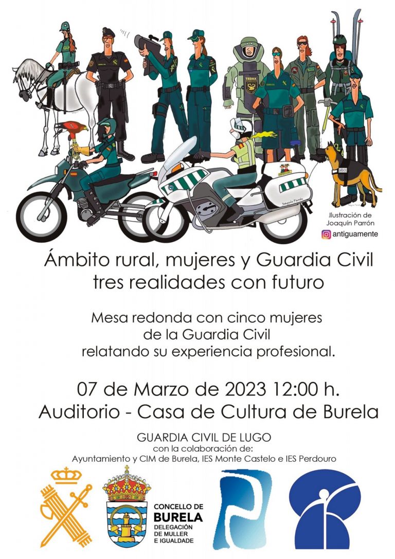 Guardia Civil visibiliza el trabajo de las agentes en un encuentro con alumnas de Burela (Lugo)