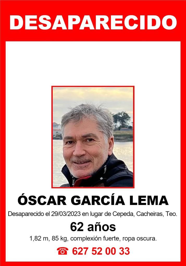 Guardia Civil investigará la desaparición del vecino de Teo con sus medios pero no descarta volver a pedir voluntarios
