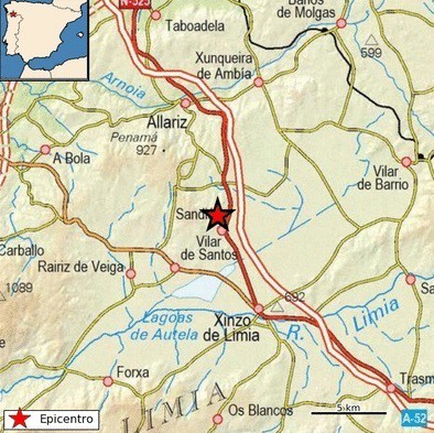 San Amaro, Sandiás y A Gudiña, en Ourense, registran terremotos en las últimas horas