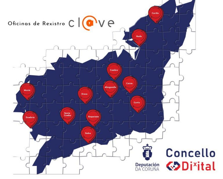 La Diputación de A Coruña promueve la creación de cinco nuevas oficinas de registro cl@ve en ayuntamientos