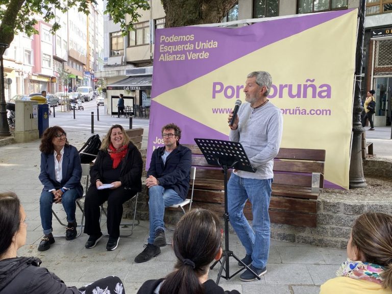 28M.- El exJemad Julio Rodríguez arropa a Sande (Podemos) en A Coruña: «Somos la candidatura de la coherencia»