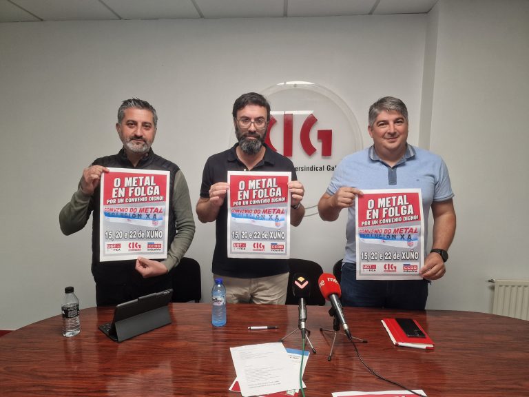 Sindicatos del Metal de Pontevedra convocan 3 días de huelga ante la «incapacidad» de la patronal de llegar a acuerdos