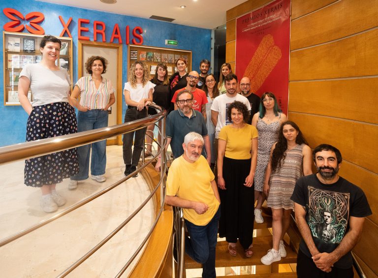 Pedro Feijoo, María Reimóndez y Leticia Barbadillo, Premios Xerais 2023