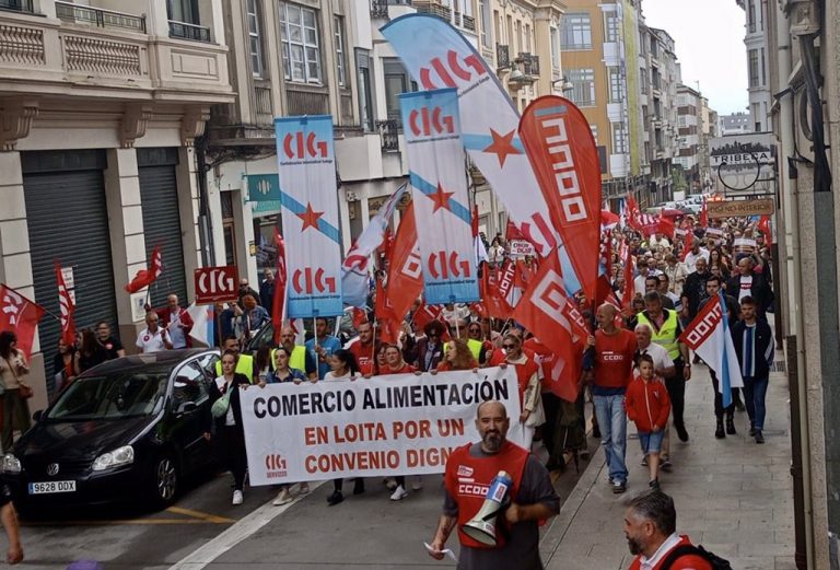 CIG desconvoca la huelga del comercio de alimentación de Lugo tras la «traición de UGT y USO»