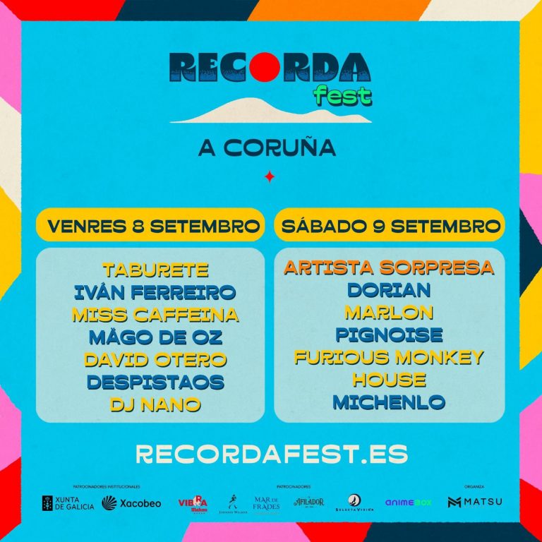 A la venta las entradas para el Recorda Fest que se celebrará en septiembre en A Coruña