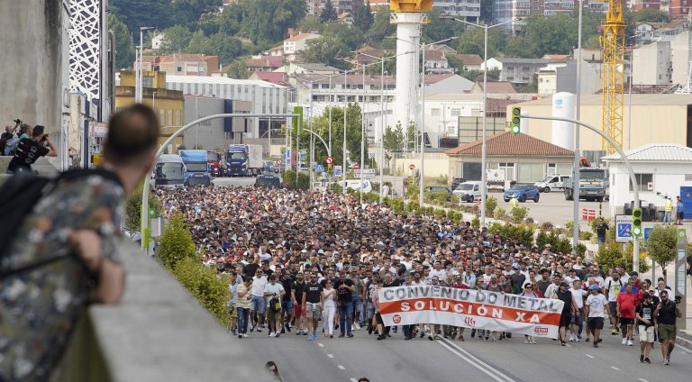 El metal vuelve a las calles de Vigo y anuncia dos días más de huelga