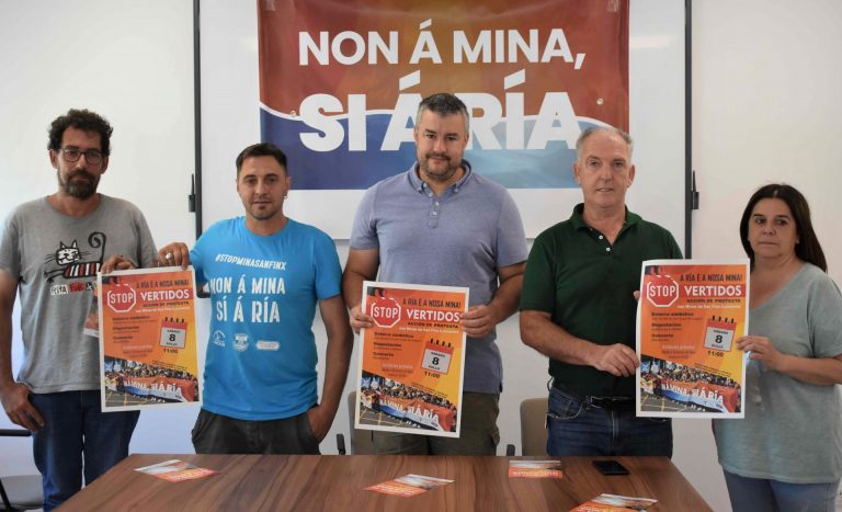 Movilización este sábado contra la mina de San Finx, en Lousame (A Coruña), por la «amenaza» para el sector del mar