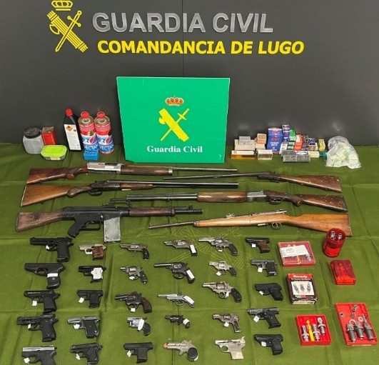 Desmantelan en A Fonsagrada (Lugo) un taller clandestino en el que se modificaban armas