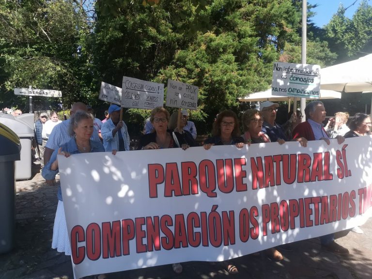 Propietarios de las Fragas do Eume protestan ante la Xunta para reclamar compensaciones por el plan de usos del parque