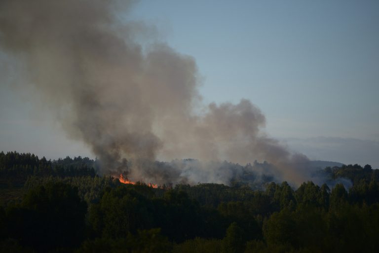 Rural.- Extinguido el incendio de O Rosal (Pontevedra), que obligó a cortar la vía rápida CG 4.2