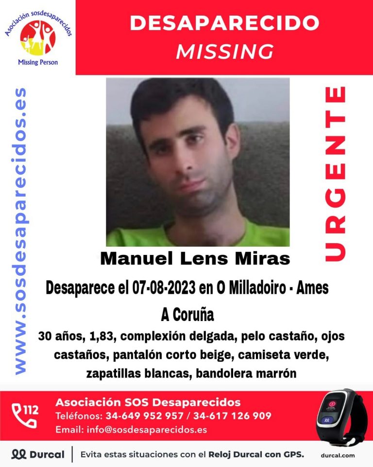 Buscan a un joven desaparecido desde este lunes en la localidad coruñesa de Ames