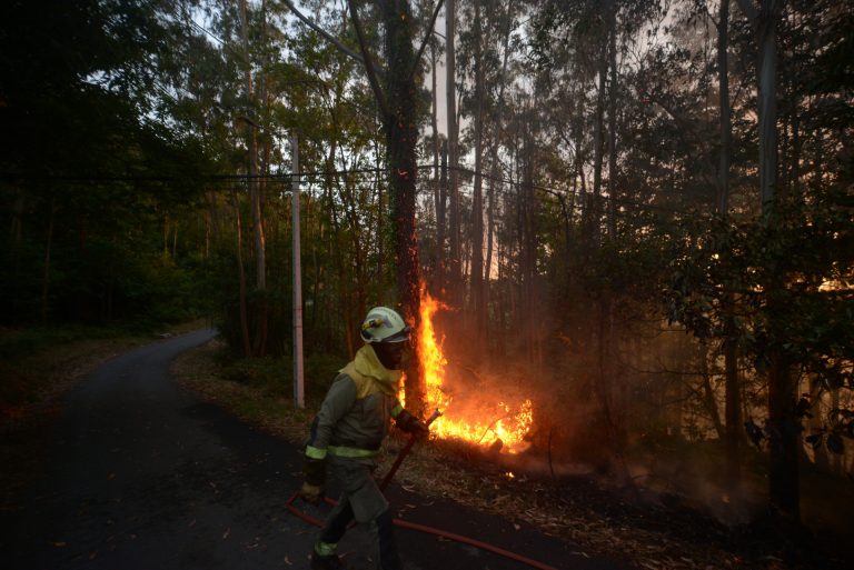 Activo un incendio en Palas de Rei con 10 hectáreas quemadas