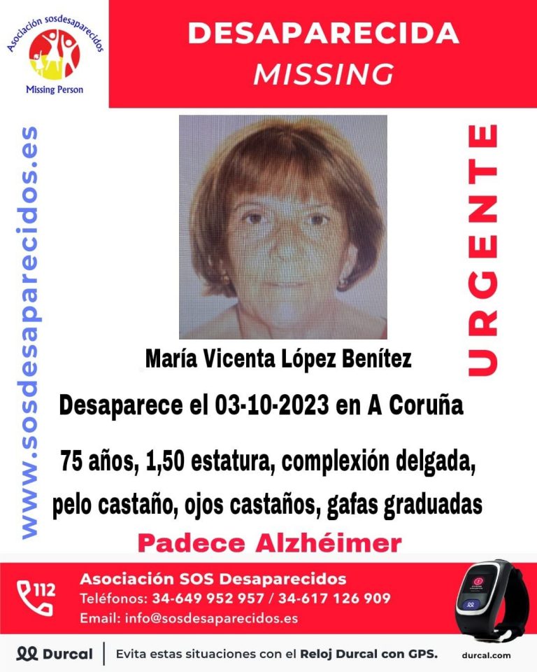 Buscan a una mujer de 75 años desaparecida desde el martes en A Coruña