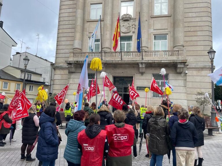 Las trabajadoras del sector de la limpieza de la provincia de Lugo inician «sin avances» su tercera semana de huelga