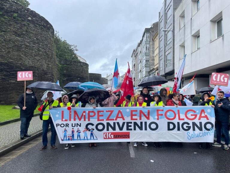 La CIG acusa a la patronal de ejecer «violencia contra las mujeres» en el conflicto del sector de la limpieza de Lugo