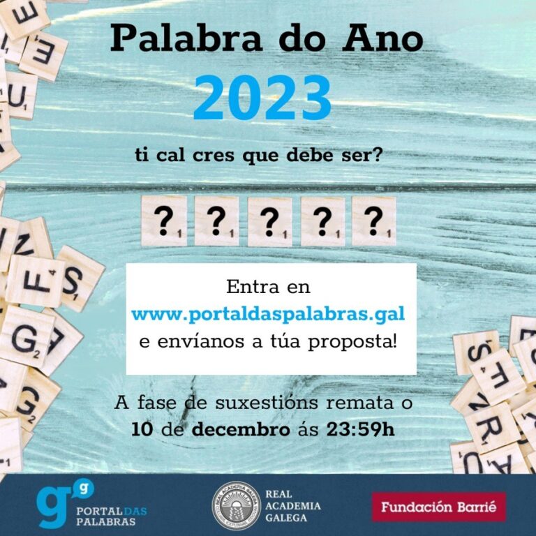 Abierta la campaña para elegir la ‘Palabra do Ano’ de la Real Academia Galega y la Fundación Barrié