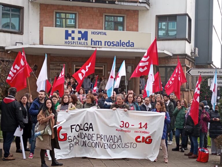 Nueva huelga en la sanidad privada de la provincia de A Coruña con un seguimiento «importante», según la CIG