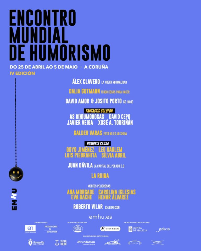 Las entradas para el Encuentro Mundial de Humorismo, en A Coruña, salen a la venta este viernes
