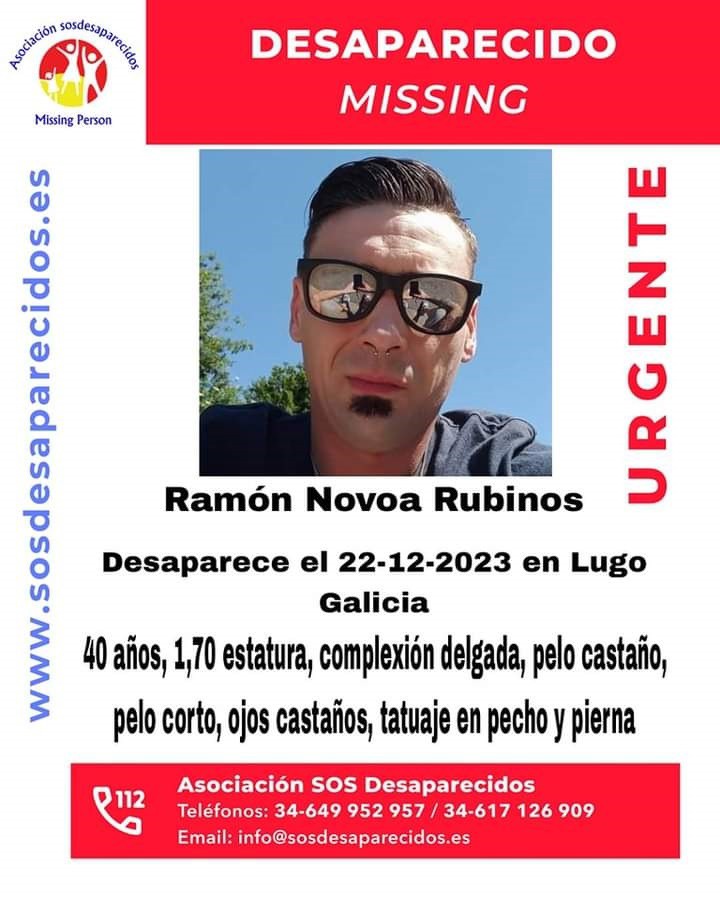 Denuncian la desaparición de un hombre de 40 años en Lugo
