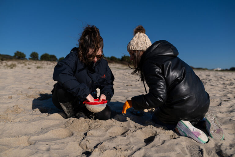 Voluntarios vuelven a limpiar las playas gallegas afectadas por el vertido de pellets de plástico