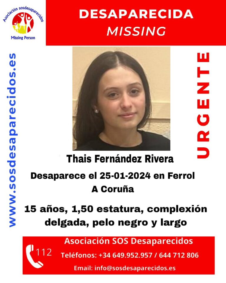 Buscan a una menor de 15 años desaparecida en Ferrol desde el jueves pasado