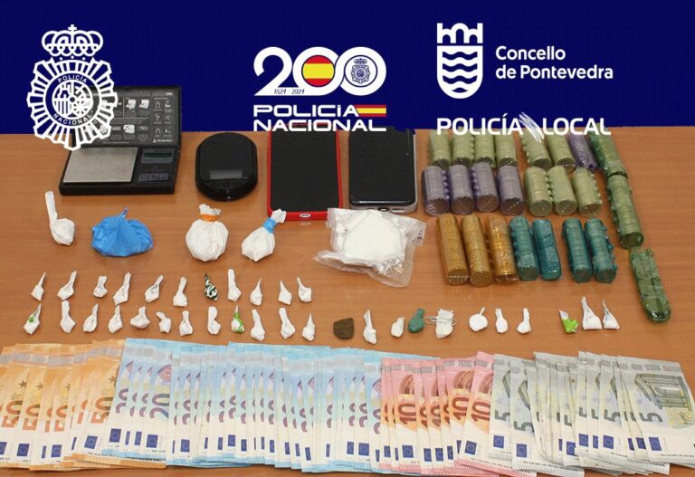 Detenidas dos personas y desarticulados dos puntos de venta de cocaína al menudeo en Pontevedra