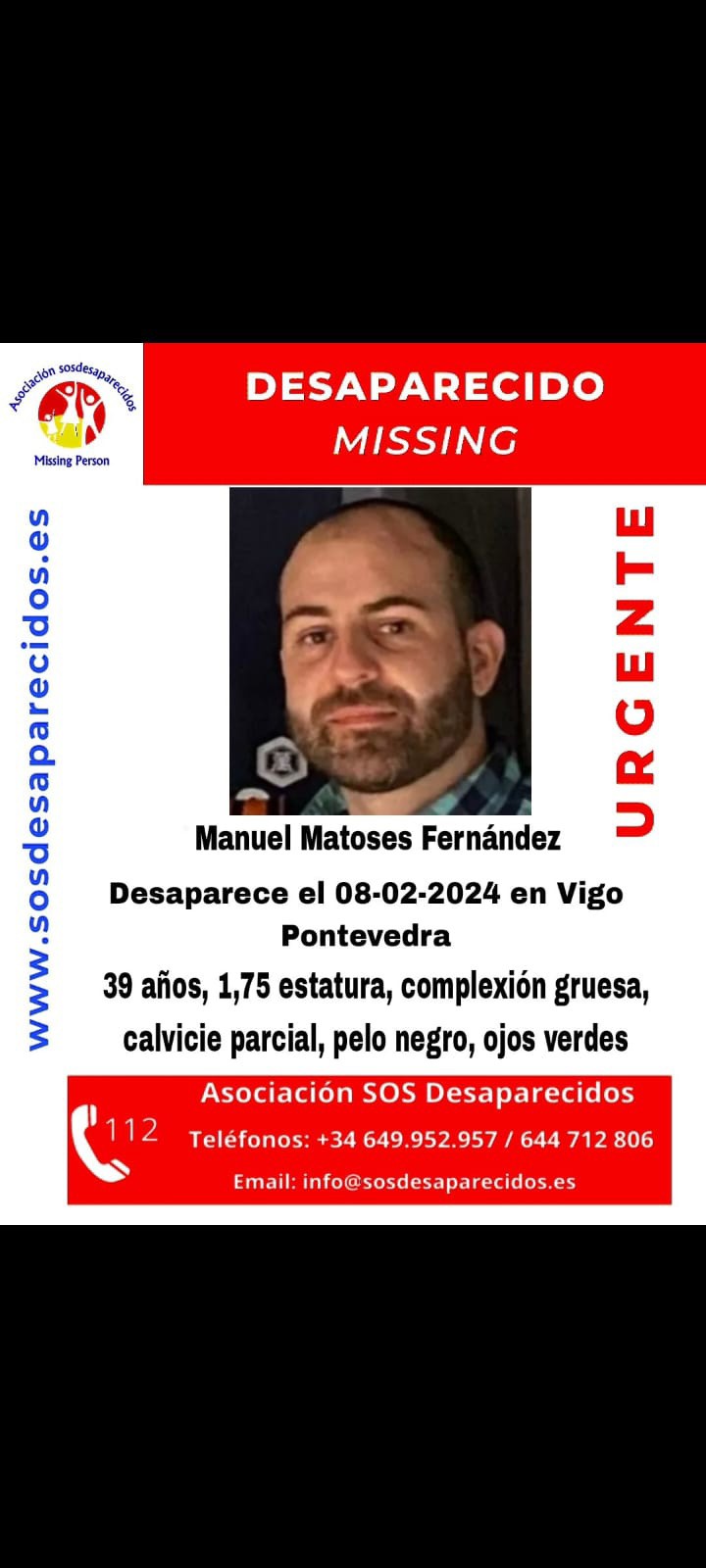 Buscan a un hombre de 39 años desaparecido en Vigo este jueves