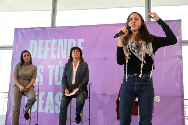 18F.- Ione Belarra e Irene Montero apelan al voto «valiente»: «Somos el proyecto de transformación social»